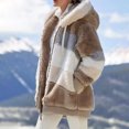 thumbnail image 2 of Abrigo de felpa suelto, chaqueta con capucha informal de moda, suave y cálido otoño invierno para mujer, 2 of 8