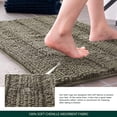 thumbnail image 4 of CHUN YI Anti-slip Bathroom Mat Absorbent Plush Polyester, 24"x60", Brown, 4 of 5