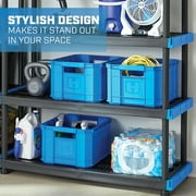 (3 pack) HART 8.5 Gallon Stackable Plastic Utility Crate, Blue