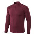 thumbnail image 2 of pstuiky Camisas casuales de manga larga para hombre, Sudadera deportiva de manga larga para hombre, con capucha, ajustada, con media cremallera y secado rápido para entrenamiento y running s, 2 of 6
