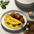 thumbnail image 2 of Gibson Home Oslo 8 Piece Porcelain Dinner Plate Set - Black Rim, 2 of 5