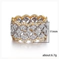 thumbnail image 5 of K-KED Luxury Cubic Zircon Ring Women Two Color 925 Silver Filled Delicate Jewelry Sz 6-10-8, 5 of 6