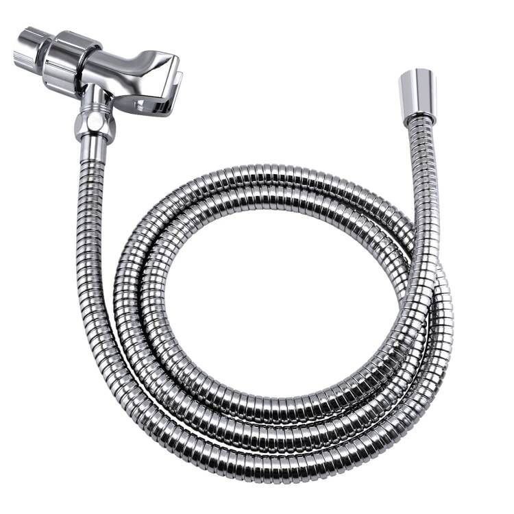 Klabb K-3 Shower Set 79 Inches Stainless Steel Shower Hose with Adjustable Shower Arm Holder Shower Head Holder Replacement Shower Hose Head Holder with Inner Brass Ball