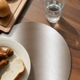 thumbnail image 3 of Brown White Ombre Round 13 Inch Placemats Set of 8, Vintage Minimalist Country Gradient HeatResistant Non Slip Place Mats for Dining Table, Wipeable Braided Kitchen Table Mats for Housewarming, 3 of 9