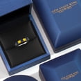 thumbnail image 5 of Gem Stone King 925 Silver and 10K Yellow Gold Blue Sapphire and Yellow Sapphire Wedding-Bands Ring for Women | 0.98 Cttw | Round 3.5MM | Gemstone September Birthstone | Size 7, 5 of 6