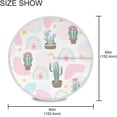 thumbnail image 3 of Coolnut 60" Cactus Plant Outdoor Round Tablecloth, Waterproof Stain-Resistant Non-Slip Circular Tablecloth with Umbrella Hole and Zipper for Tabletop Backyard Party BBQ Decor, 3 of 7