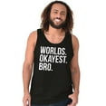 thumbnail image 5 of Worlds Okayest Bro Sibling Brother Tank Top Sleeveless Tee Men Brisco Brands S, 5 of 5