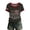 Black, variant on America 250 Merchandise Women's Patriotic Ringer T-Shirt, 250th Anniversary USA "We The People" Flag Print Casual Crew Neck Short Sleeve Pullover Top for Independence Day
