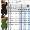 thumbnail image 4 of KVMeteor Womens Solid Henley V-Neck Casual Blouse Pleated Button Tunic Shirt Top, 4 of 5