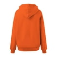 thumbnail image 6 of Wangmeiwg Women's Sweatshirts Women's Casual Hoodie Basic Pullover Sweatshirt Soft Comfortable Long Sleeve Hooded Top for All-Day Wear in Every Season Orange XS, 6 of 6