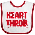 thumbnail image 3 of Inktastic Heart Throb (red) Boys or Girls Baby Bib, 3 of 4