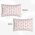 thumbnail image 2 of Zufioo Floral Strawberr Print Double-sided Plush Pillow Cover,Decorative Pillow Protector without Pillow Core, Suitable for Sofa, Bedroom, Car-20"x30", 2 of 6