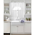 thumbnail image 3 of White Swag Curtains for Living Room/Bedroom Windows, Modern Minimalist Pure Soild Color Kitchen Curtains and Valances Set 36 Inch Length, Light Filtering Swags Valance Curtain Panels, 3 of 5