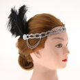 thumbnail image 2 of Diadema de Pelo Macarena con Plumas Artificiales Estilo retro, 2 of 8