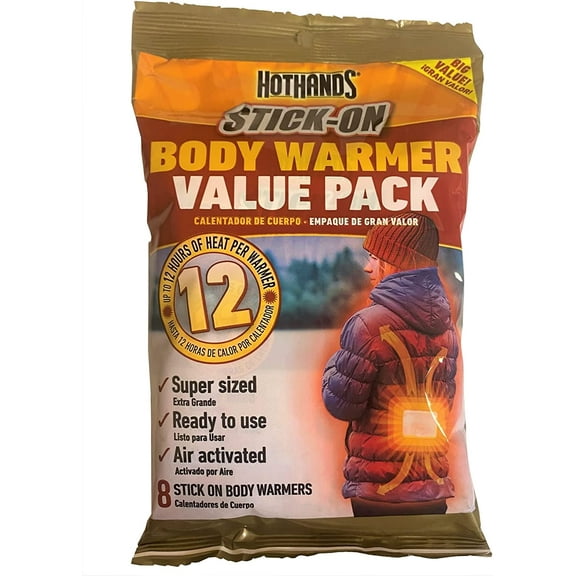 Hothands Adhesive Body Warmer Value Pack, 8 Body Warmers each (Value Pack of 2)