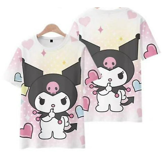 Garçons Filles Enfants Dessin Animé Magique Kuromi T-shirts de Mode à Manches Courtes