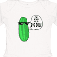 thumbnail image 4 of Inktastic I'm Kind of a Big Dill Pickle with Sunglasses Boys or Girls Long Sleeve Baby Bodysuit, 4 of 5
