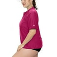 thumbnail image 5 of Charmo Women Plus Size Rash Guard Short Sleeve Swim Shirt Rashguard Swimwear Top, 5 of 6