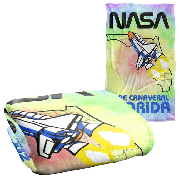 NASA Cape Canaveral Tie Dye Silky Touch Super Soft Throw Blanket 36' x 58',Cape Canaveral Tie Dye