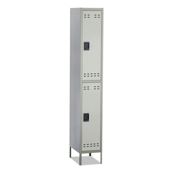 Safco Double-Tier Locker, 12w x 18d x 78h, Two-Tone Gray