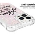 thumbnail image 4 of Compatible with iPhone 14 Pro Max Case Glitter for Girls Women Cute Liquid Floating Quicksand Shockproof Bumper Silicone Clear Case for iPhone 14 Pro Max 6.7 inch Never Stop YB, 4 of 12