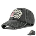 thumbnail image 2 of Baseball Cap Cancer Awareness Ribbon Baseball Caps Dad Hats Women Baseball Hat Black1 One Size, 2 of 5