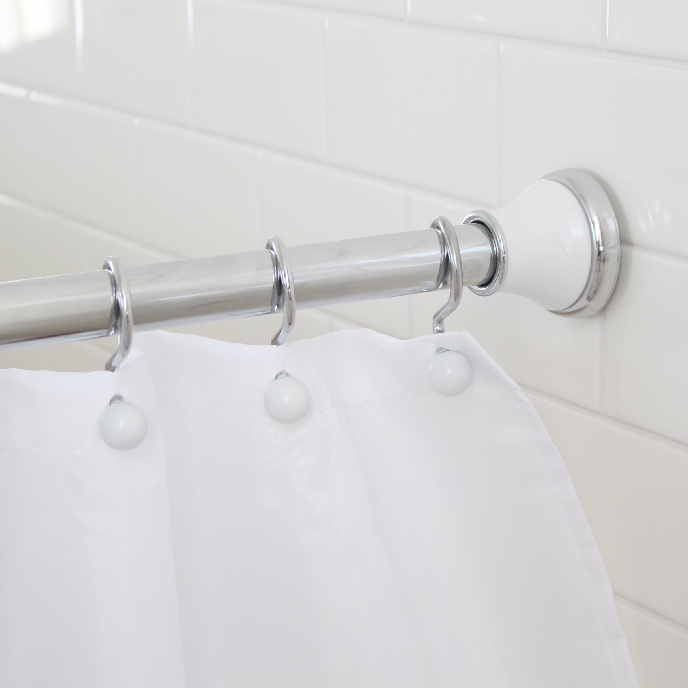 Splash Home Regal Rust Resistant Strong, How To Hang Tension Shower Curtain Rod