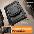 thumbnail image 4 of for Samsung Galaxy Tab S8 Plus/S7 FE/S7+ Plus Case 12.4 inch, 360 Rotating Shockproof Cover with Stand, Handle, Shoulder Strap, Black, 4 of 5