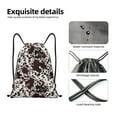 thumbnail image 4 of Saiise Cow Skin Pattern Sports Drawstring Backpack - String Swim Gym Bag with Wet Proof Pocket for Women&Men-Small, 4 of 6