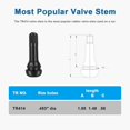 thumbnail image 3 of GFDYREE 5pcs TR414 Tire Valve Stem Rubber Snap-in Valves, Tubeless Valve Stems Suit for 0.453 inch Rim Holes on Standard Vehicle Tires, 3 of 6