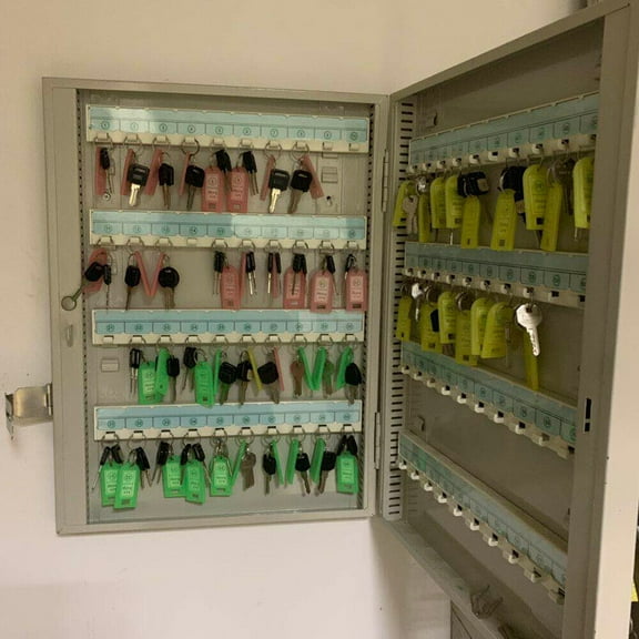 80 Key Lock Box Storage Safe Cabinet Wall Mount Organizer Holder Car Dealers NEW