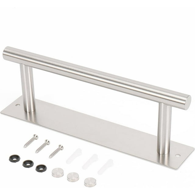 Toallero de mano autoadhesivo, de acero inoxidable, resistente al óxido, para baño, cocina, calcomanía y montado en la pared (níquel cepillado)