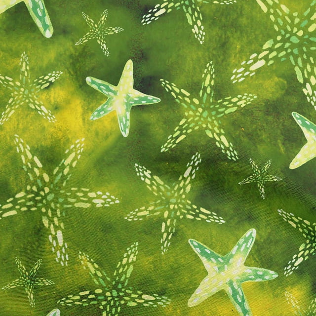 oneOone Rayon Light Green Fabric Sea Craft Projects Decor Fabric Printed By The Yard 56 Inch Wide