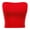 RED, variant on FashionMille Solid Casual Cooling Down Medium Weight Strapless Tube Top Sleeveless Cropped Bandeau Tops