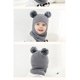 thumbnail image 5 of Orejeras para bebé niño y niña, pañuelo para la cabeza, bufanda, sombrero y cuello, todo en uno, además de orejeras gruesas de terciopelo, gorro cálido para bebé, gorro de lana de punto (gris), 5 of 5