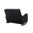thumbnail image 4 of Bellemave Fashion Double Rocking Sofa with High Backrest and Pocket, Rocker Chair with Spacious Wing-back and Padded Seat for Living Room, Bedroom, Nursery(Black), 4 of 8