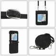 thumbnail image 4 of Dteck for Samsung Galaxy Z Flip 5 5G Case, Adjustable Crossbody Shoulder Strap Lanyard Case for Women Kickstand Flip PU Leather Hard Shell Ultra Thin Slim Durable Protective Phone Cover,Black, 4 of 5