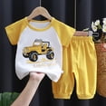 thumbnail image 2 of Toddler Boy Summer Outfits Clothes Kids Shorts Set Cotton 2 Piece Clothing Sets 6-12 Months 12-24 Months 2t 3t 4t 5t 6t 7t 8t 9t Children 18-24 Months, 2 of 4