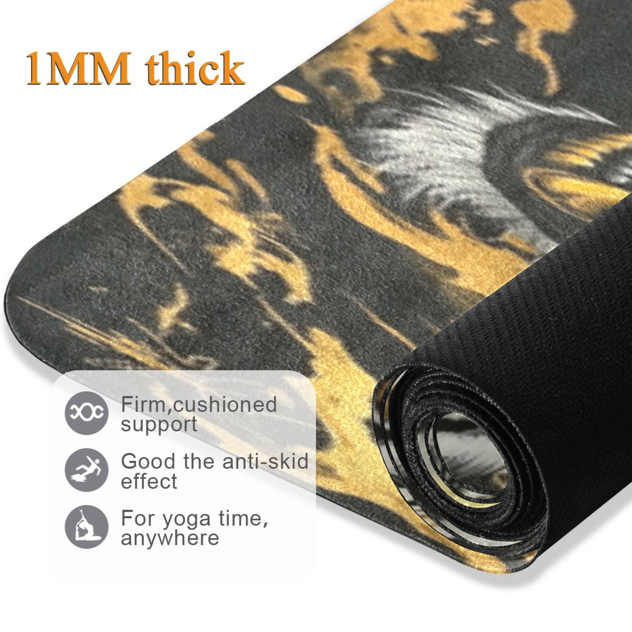 BZSMCE Yoga Mat Women Fitness Mat Wild Roar Pattern