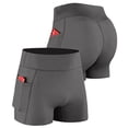 thumbnail image 6 of Men's High Waist Compression Athletic Shorts with Pockets, Breathable Tight Fit Gym Training 3 Inch Inseam Workout Bottoms for Running and Fitness, 6 of 6