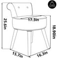 thumbnail image 2 of Vanity Stool with Back - Vanity Chair with Back Small Chair for Vanity Makeup Vanity Chair Velvet Vanity Stool Chair Tufted Accent Chairs Makeup Chair for Vanity for Women Girls and Kids, 2 of 6