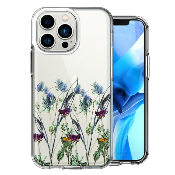 MUNDAZE For Apple iPhone 13 Pro Country Dried Flowers Design Double Layer Phone Case Cover