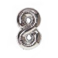 thumbnail image 1 of Globos con números y letras metalizadas estilo negro plateado para Baby Shower, 1 of 4