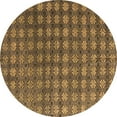thumbnail image 1 of Ahgly Company Indoor Round Oriental Brown Modern Area Rugs, 5' Round, 1 of 4