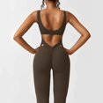 thumbnail image 6 of Yoga Jumpsuit for Women Sexy Square Neck Bodysuit One Piece Bodycon Shapewear Sleeveless Workout All in One Gym Wear Solid Seamless Fitness Sports Rompers, 6 of 7