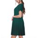 thumbnail image 2 of Balery Dark teal green Vestidos sueltos de manga corta para mujer, vestidos de verano 2025, vestidos casuales de corte A con vuelo., 2 of 6