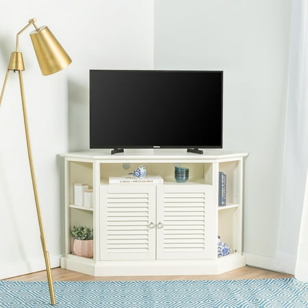 Walker Edison - TV Corner Cabinet for Most TVs Up to 60" - White