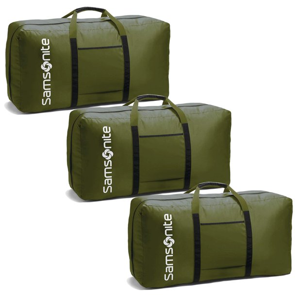Bolsa de lona Samsonite Tote-A-Ton, color verde militar, 32.5 pulgadas, paquete de 3