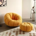 thumbnail image 2 of FINE MAKER Pumpkin Bean Bag Chair with Foot Pad Lazy Sofa, 2 of 6