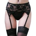 thumbnail image 1 of Conjunto de medias con liguero, medias con tirantes ajustables y bragas con tanga, 1 of 8